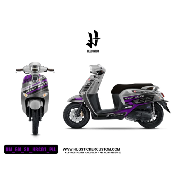 สติ๊กเกอร์แต่งรถ จีออโน่ Honda Giorno ลาย HRC thumbnail 10