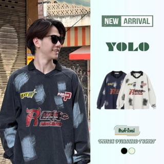 YOLO เสื้อสเวตเตอร์ OVERSIZE เสื้อสเวตเตอร์โอเวอร์ไซส์ คอกลม…