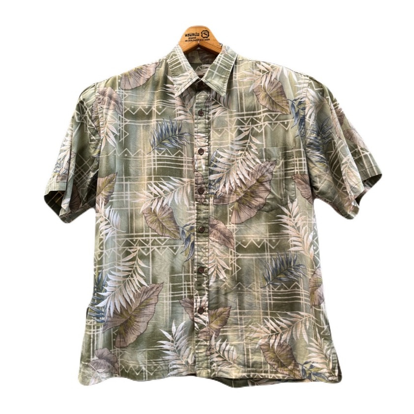 เสื้อฮาวาย อก51 ไหล่19 ยาว29 COOKE STREET 100%Cotton มือสองสภาพดี (V86)