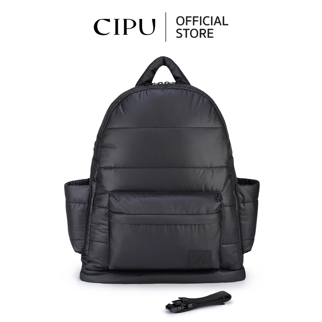 CIPU OFFICIAL STORE | กระเป๋าคุณแม่ | กระเป๋าใส่ของเด็กอ่อน รุ่น AIRY Backpack L สี So Black