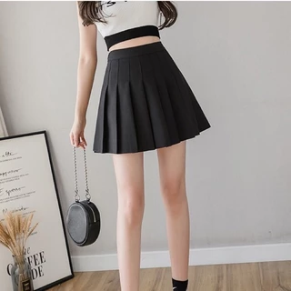 พร้อมส่ง กระโปรงเทนนิส สีพื้น น่ารักเกาหลี