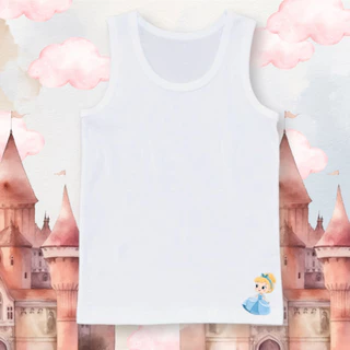 เสื้อซับในเด็ก เสื้อกล้ามเด็กลาย เจ้าหญิง นุ่มระบายอากาศได้ดี ไซส์ 1-12ปี #เสื้อกล้าม