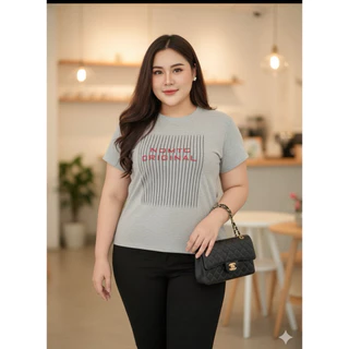 เสื้อยืดเข้ารูปสำหรับสาวอวบ ทรงสวยใส่พรางหุ่น ผ้ายูนิโคล่เนื้อดี