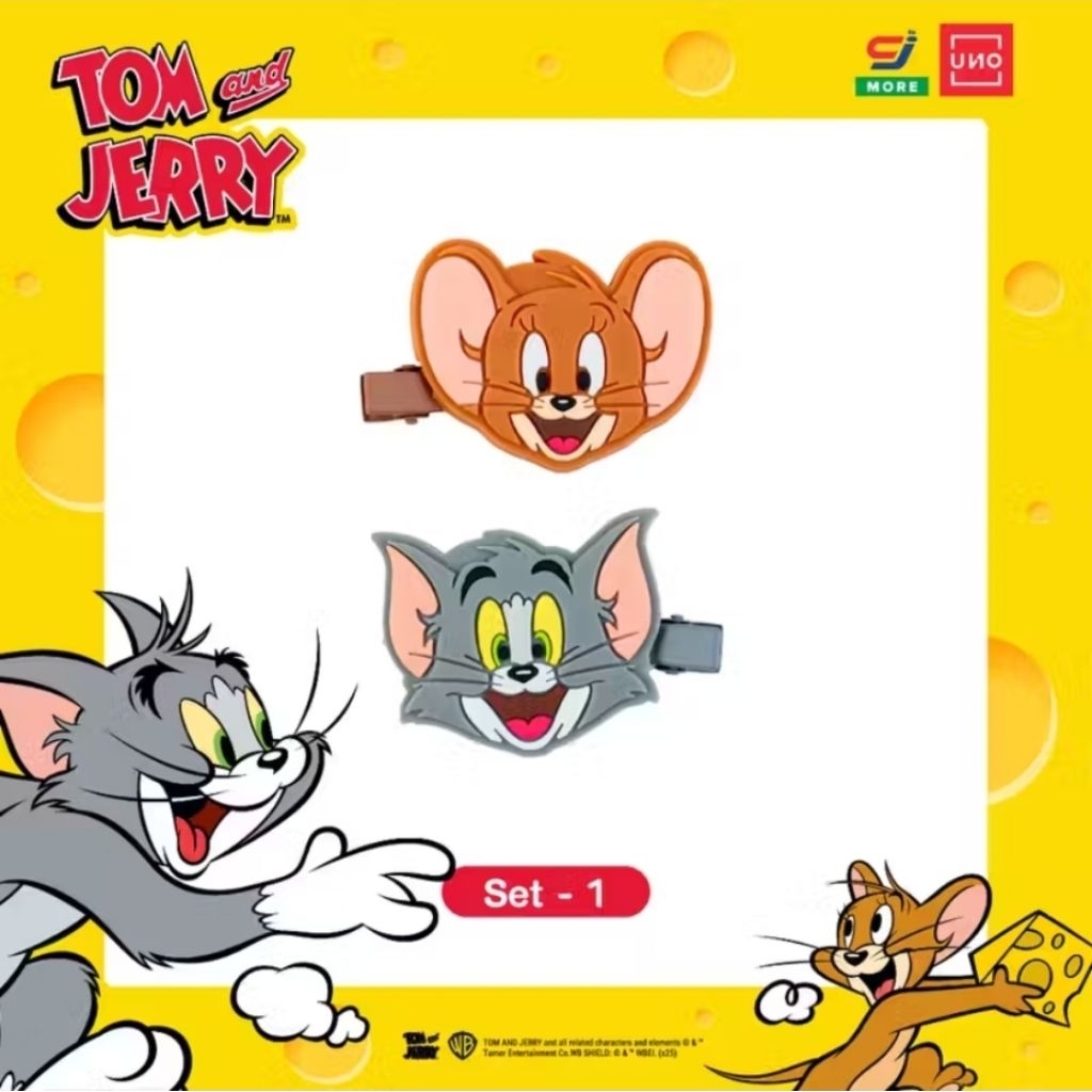 😺พร้อมส่ง😺 กิ๊บทอมแอนด์เจอรรี่ กิ๊บติดผม Tom and Jerry ลิขสิทธ์แท้ ไม่แกะกล่อง