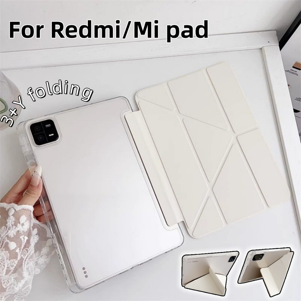 Xiaomi Mi Pad เคส พร้อมที่ใส่ปากกา Yพับcase Mi Pad 7 Mipad 6/6 proเคสใส เคสแท็บเล็ต 3พับ redmi pad2/SE แพด7pro CaseSmart
