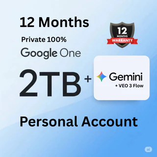 Gemini Pro + 2TB Google One 1 ปี / Gmail ส่วนตัวลูกค้า รับประกัน 1 ปี