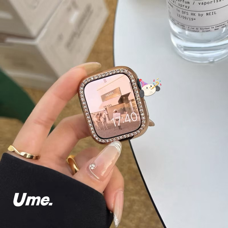 เพชรเคสสําหรับแอปเปิ้ลวอช  watch11 10 9 8 7 6 Se 5 ขนาด 40/41/44/45/46 สีใหม่ starlight เคส smart watch - รูปที่ 3