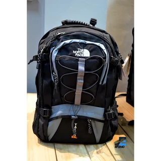 กระเป๋าเป้ กระเป๋า"TNF"สะพายหลังใส่สัมภาระ สีเทาคาดดำขนาด 55L สินค้ามีพร้อมส่ง