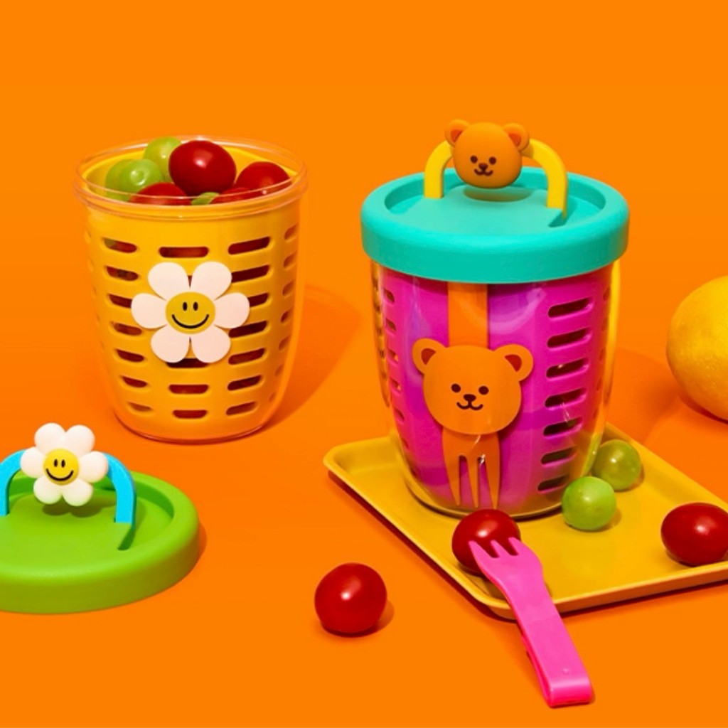 🌈แก้วใส่ผลไม้ Wiggle Wiggle ของแท้💯 Fruit Pot กล่องใส่ ผลไม้ อาหาร มีหูจับ พกพา สะดวก ใช้งานง่าย 71057