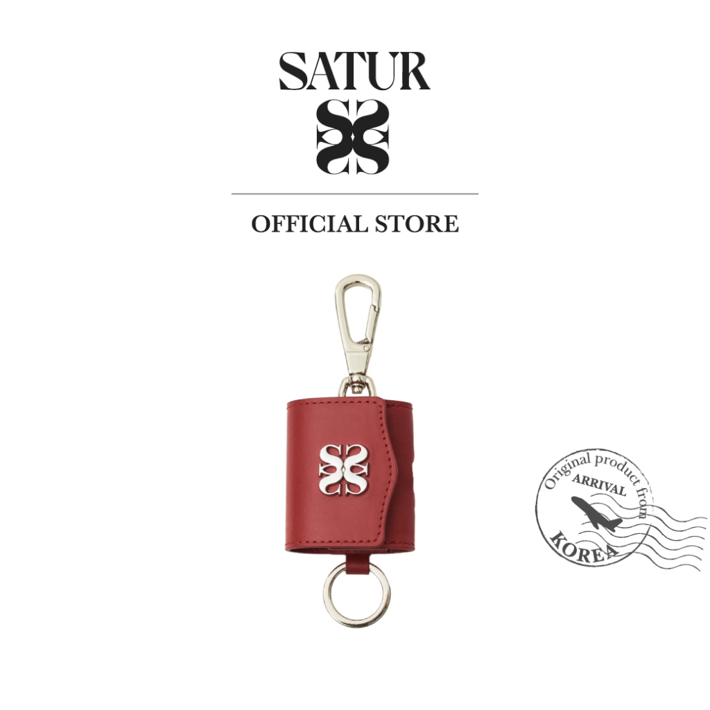 SATUR เคสแอร์พอต รุ่น Satur Keyring Leather Airpods Case Red (60013SAPACU_S5REXX)