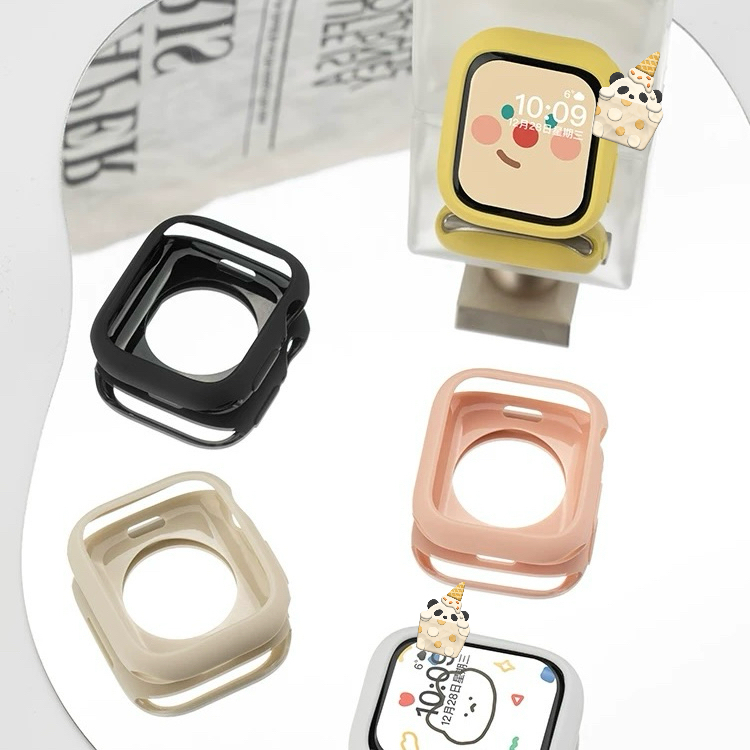 Case watch 11 10 9 ultra 8  7 se 6 5 4 3 2 1 Silicon เคส  38/40/41/42/44/45/46mm เคสสําหรับแอปเปิ้ลว