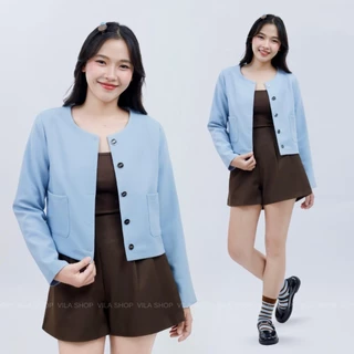 (พร้อมส่ง) VILA | Grace Blazer VL110 เสื้อเบลเซอร์ กระเป๋าหน้ามีซับทั้งตัว