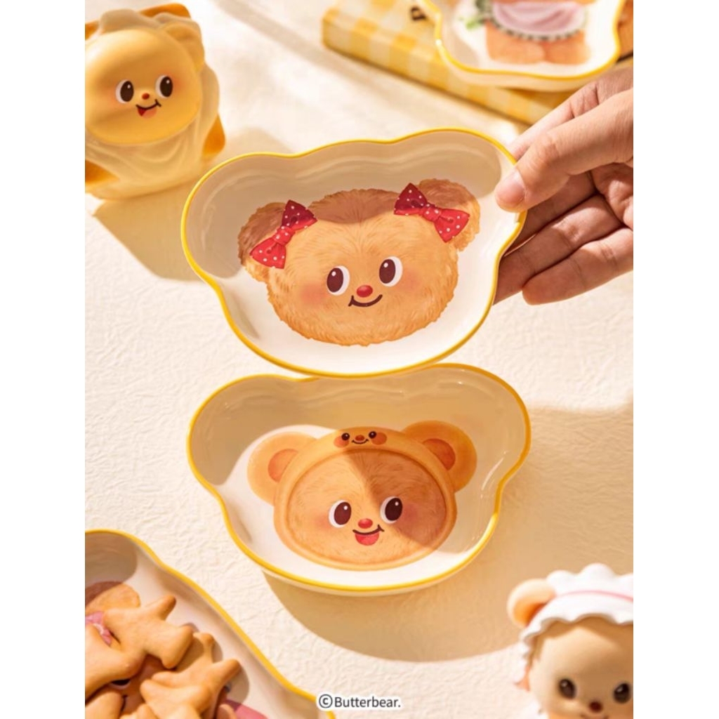 Butter​Bear​ จานเซรามิก​ ขนาดเล็ก​ ลายน้องหมี​เนย​