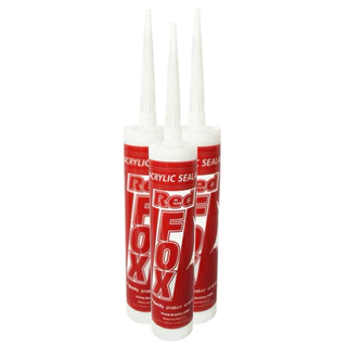 Red Fox แด๊ป สีขาว กาวอะคริลิค ซีแลนท์ ขนาด 430 กรัม กาวยาแนว ใช้อุดรอยต่อ รอยแตกร้าว