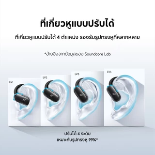 ANKER Soundcore V40i หูฟังบลูทูธ Open-Ear Earbuds ดีไซน์โปร่งใส เคสไม่มีฝา หูฟังบลูทูธไร้สาย เสียงเบสหนัก IP55 A3878