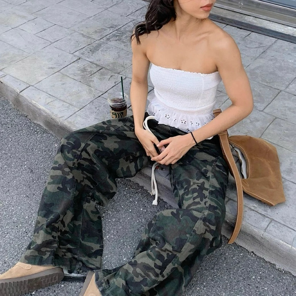 ส่งต่อ แบรนด์ pplain Lacy smock tube สีขาว ใส่ 1 ครั้ง