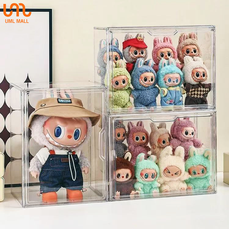 ตู้อะคริลิค กล่องอะคริลิคใส ตู้โชว์ กล่องโมเดล กล่องเก็บฟิกเกอร์ Labubu box กล่องใส่ตุ๊กตา popmart box กันตก กันฝุ่น