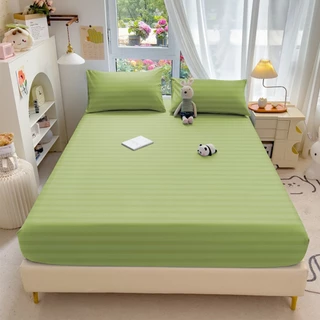 ผ้าปูที่นอน Satin 3ฟุต 3.5ฟุต 5ฟุต 6ฟุต ชุดผ้าปูที่นอน(ผ้าปูเตียง+ปลอกหมอน) สูง 10นิ้ว ไร้รอยต่อ