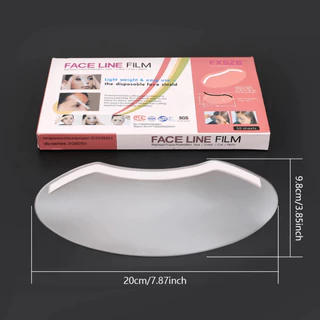 COD หน้ากากใส Face Line Film 1กล่อง50ชิ้น ป้องกันเศษผม กันเคมี กันสเปรย์ เหมาะใช้ร้านเสริมสวย ย้อมผม สระผม ตัดผม