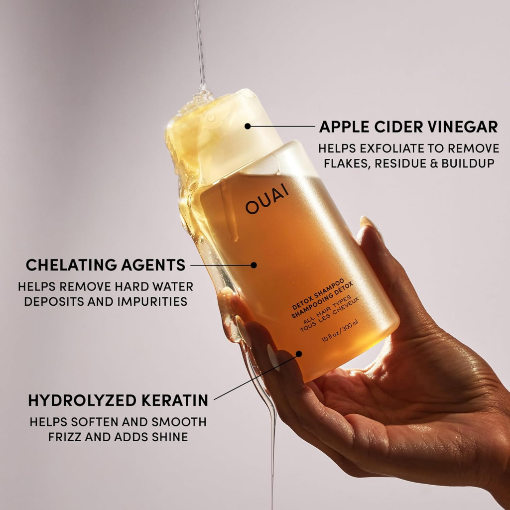 OUAI Detox Shampoo 300ml - แชมพูขจัดคราบสกปรก คราบน้ำมัน ผลิตภัณฑ์ และน้ำกระด้าง