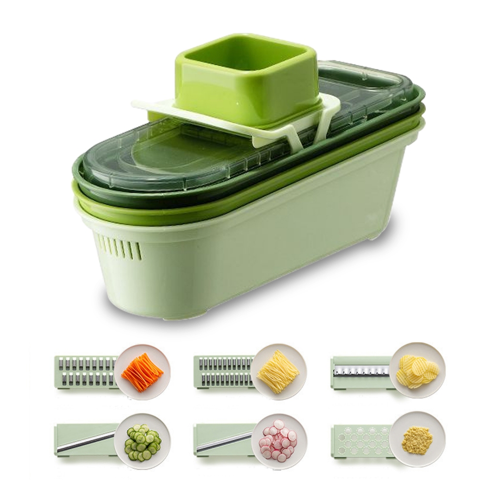 เครื่องสไลด์ผัก หั่นอาหาร ที่ขูดมะละกอ เครื่องหั่นผัก vegetable cutter เครื่องหั่นผลไม้มัลติฟังก์ชั่น - รูปที่ 5