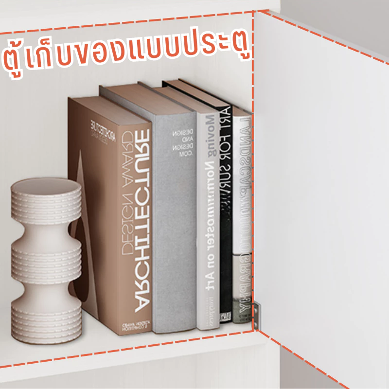 โต๊ะทำงานเขียนหนังสือ สีขาว ขนาด 100-120cm มีลิ้นชักและช่องเก็บของ มินิมอล thumbnail 5