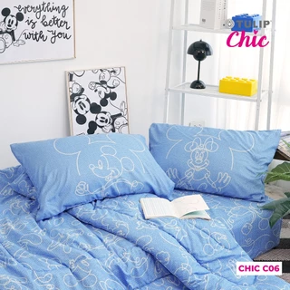 TULIP CHIC มิกกี้เมาส์ CHIC C06 Mickey ลิขสิทธิ์แท้ดิสนีย์ ชุดผ้าปู ผ้าห่มนวม สไตล์มินิมอล สัมผัสนุ่มไม่ระคายผิว Disney