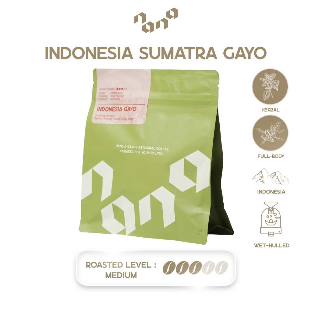 Nana Coffee Roasters เมล็ดกาแฟ คั่วกลาง - Indonesia Sumatra Gayo 200g