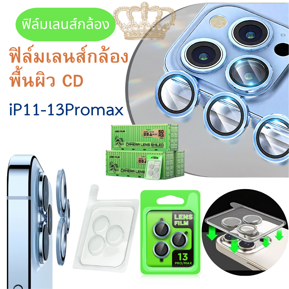 ฟิล์มกล้อง ครอบกล้อง ฝาปิดกล้อง IP 13 PRO MAX 12 promax 12pro 12mini 11 11pro 11promax กระจกกล้อง กล้องหลัง เลนส์กล้อง