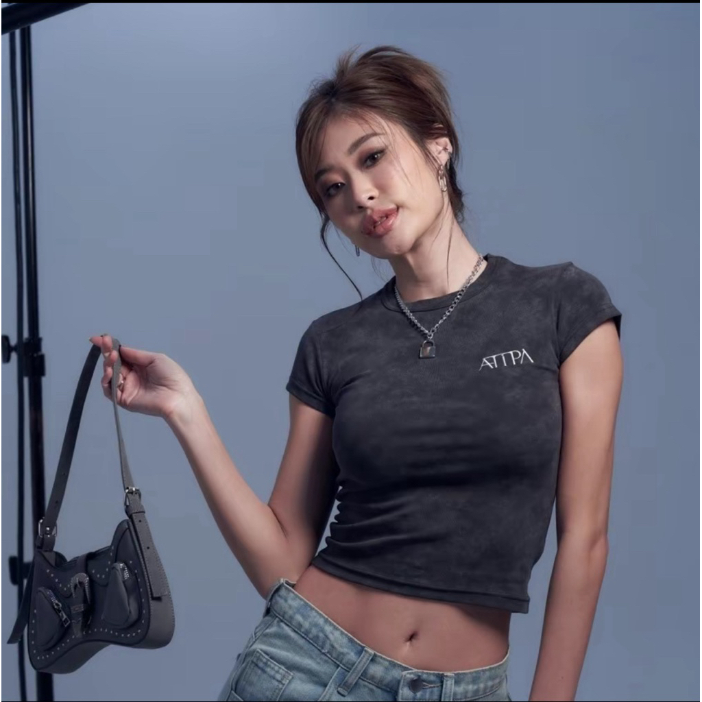 เสื้อครอปatipaผ้ายืด