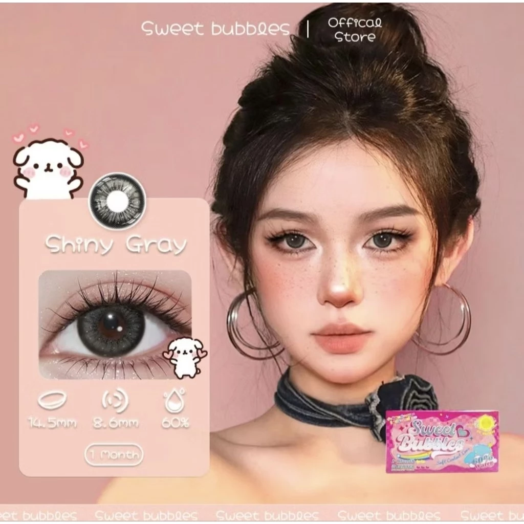 คอนแทคเลน Sweet Bubblesแฟชั่น1คู่(รายเดือน)ไม่รวมตลับ/ค่าสายตาปกติ (ขนาด14.00-14.50)exp2029 thumbnail 8