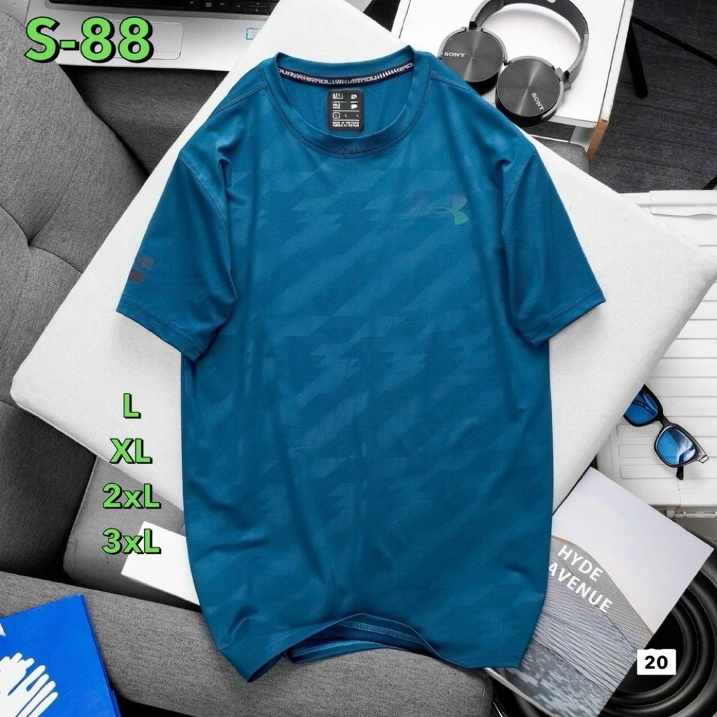 เสื้อกีฬาผู้ชาย คอกลมแขนสั้น เนื้อผ้าลื่น T Shirt man04 ราคา ถูกที่สุด ดีลบีเคเค รูปภาพหลัก