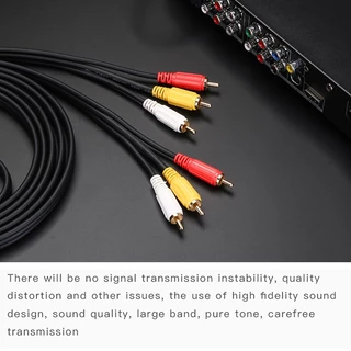 สายRCA สาย AV เข้า 3 ออก 3 สายสัญญาญเสียง RCA AV Audio 3.5mm ขนาด 1.5เมตร สำหรับกล่องดิจิตอลเข้าTV / DVD