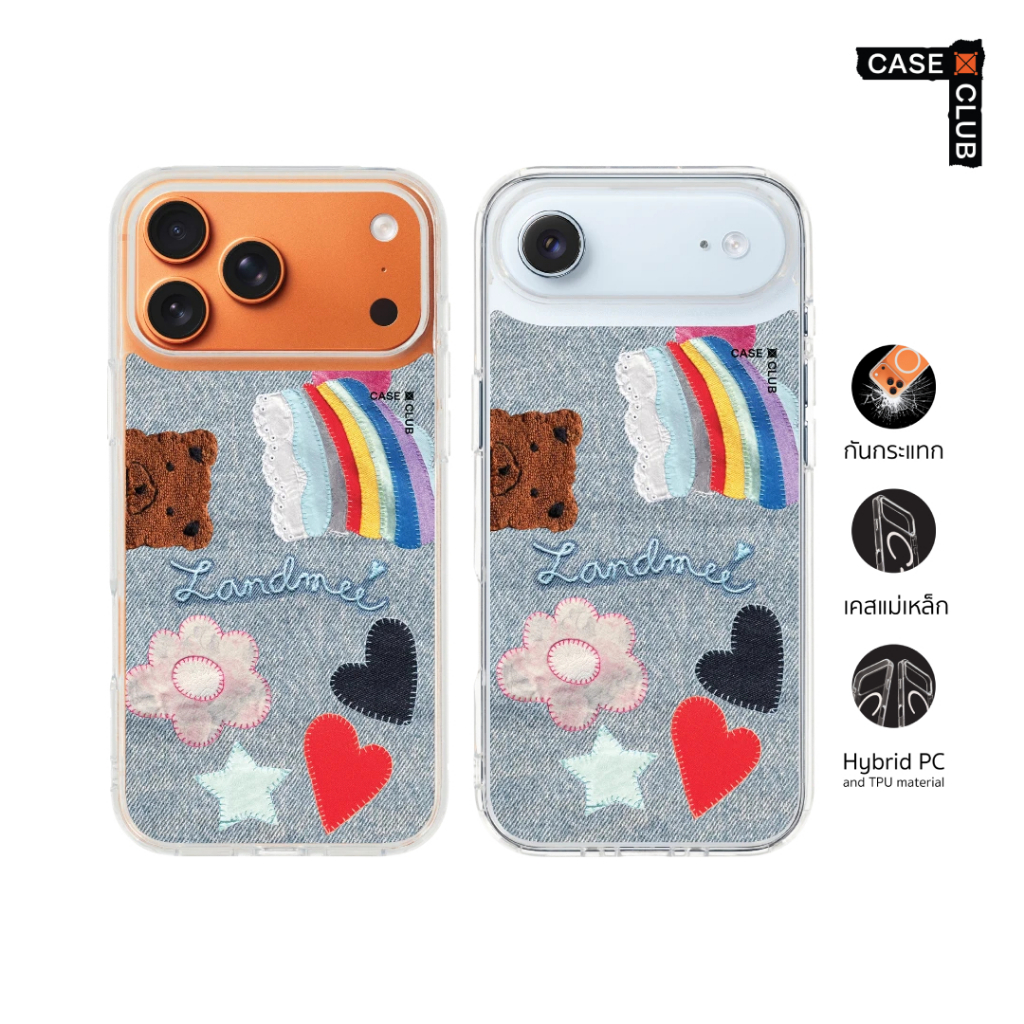 CaseClub เคสไอโฟน เคสแม่เหล็ก ลาย  Landmeé Love & Peace สำหรับ i17 Pro Max/i17 Pro/i Air/i17