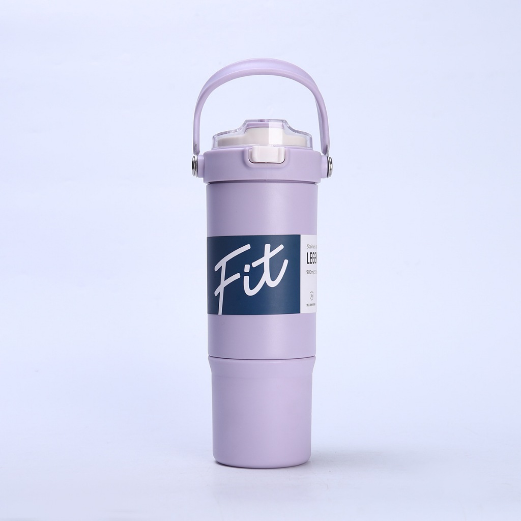 dodge 900ml. 660ml. แก้วสแตนเลส เก็บความเย็น มีหูหิ้ว มีหลอด พร้อมส่ง