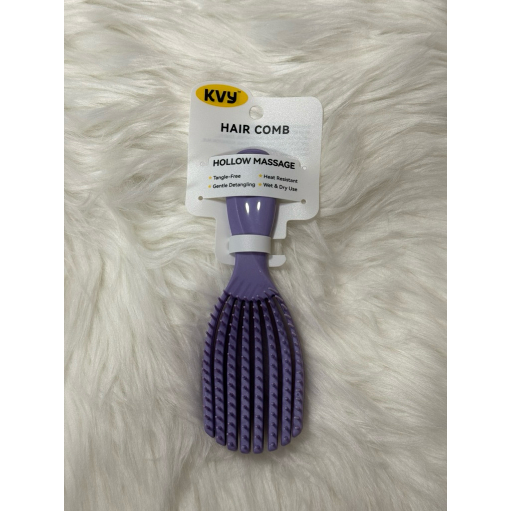 (NEW) Konvy | หวีแปรงผมสีม่วง ช่วยเพิ่มวอลลุ่ม สางผมที่พันกัน หวีได้ทั้งผมแห้ง/เปียก ทนความร้อน