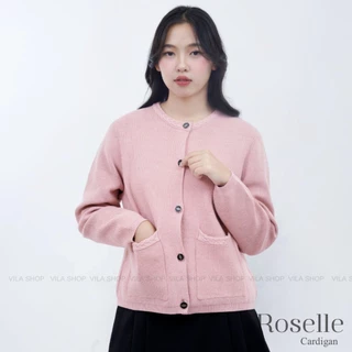 VILA | Roselle VL113 เสื้อคาดิแกนคอเปียกระเป๋าหน้า