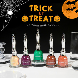 FLOWERORA Halloween Shades 🎃 ทาเล็บอินเทรนด์ ฮาโลวีน✨ สีทาเล…