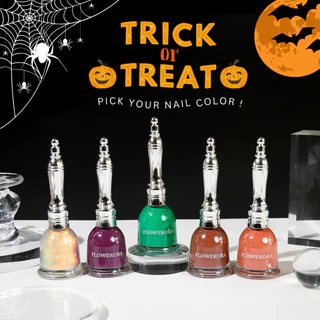 FLOWERORA Halloween Shades 🎃 ทาเล็บอินเทรนด์ ฮาโลวีน✨ สีทาเล็บไม่อบ ไม่มีกลิ่นฉุน ทาในห้องแอร์ได้