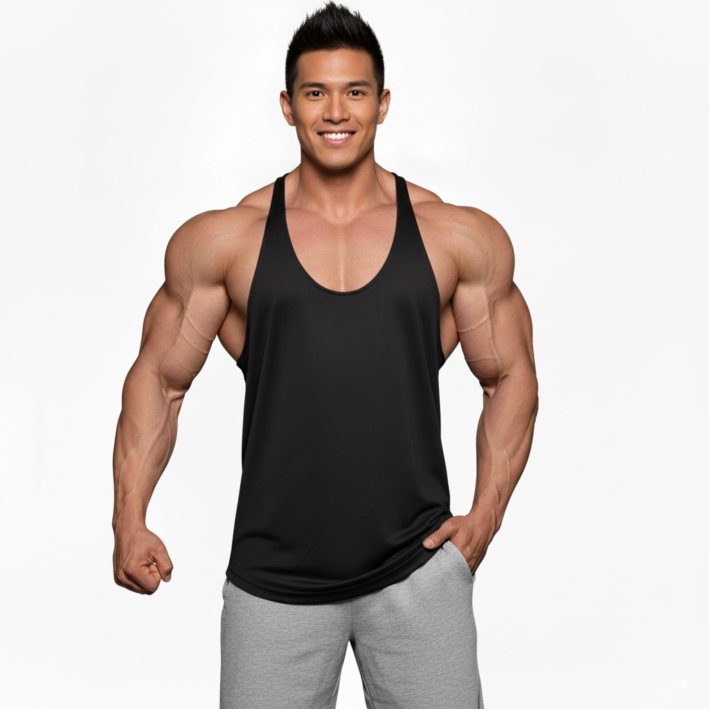 เสื้อกล้ามเพาะกายทรงคลาสสิคหลายสี ไม่มีลาย Blank Bodybuilding Dry Fit Gym Tank Top