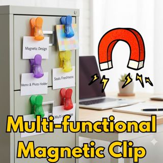 แม่เหล็ก แม่เหล็กติดตู้เย็นมัลติฟังก์ชัน  คลิปหนีบปิดถุงอาหา…