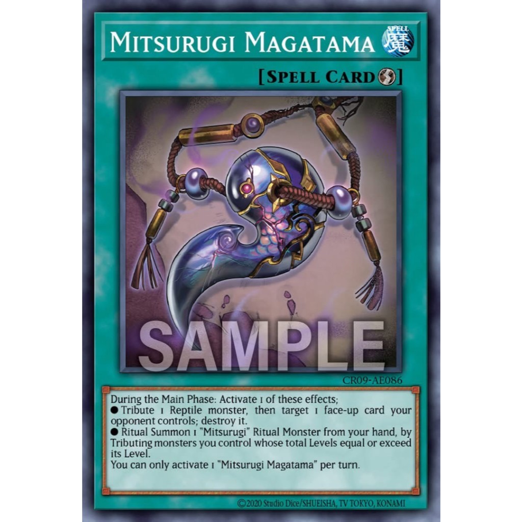 Yugioh Asia-Eng [CR09-AE086] Mitsurugi Magatama (Common) การ์ดยูกิแท้ถูกลิขสิทธิ์