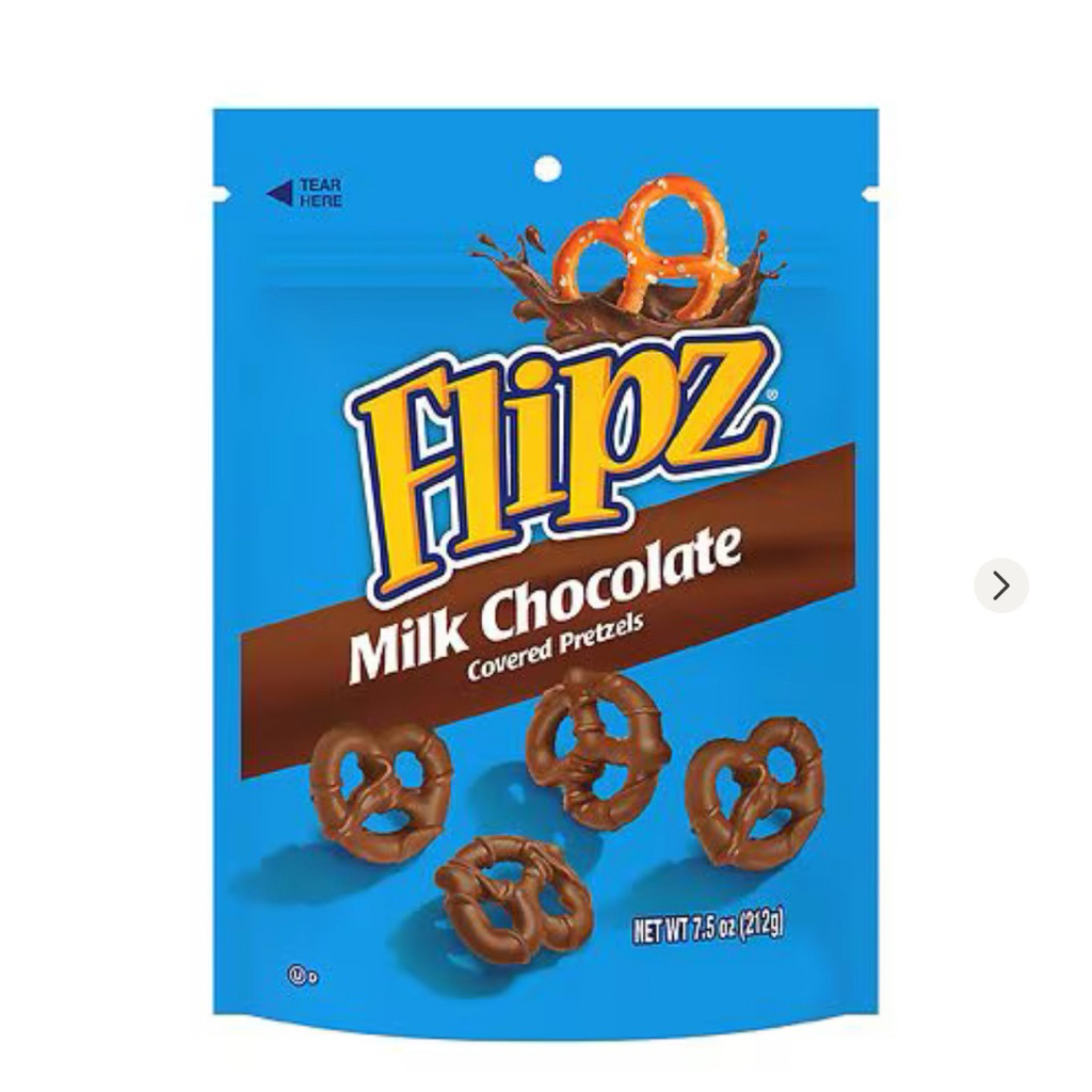 [พร้อมส่ง] Flipz Milk Chocolate Covered Pretzels Milk Chocolate 100g.