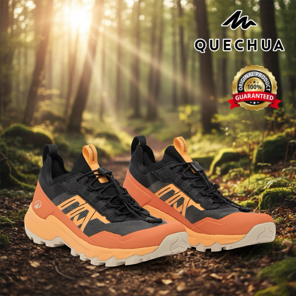 รองเท้าเดินป่าสำหรับผู้ชาย “มีไซส์ 41-45“ รุ่น MH500 Faster (สีดำ/ส้ม)