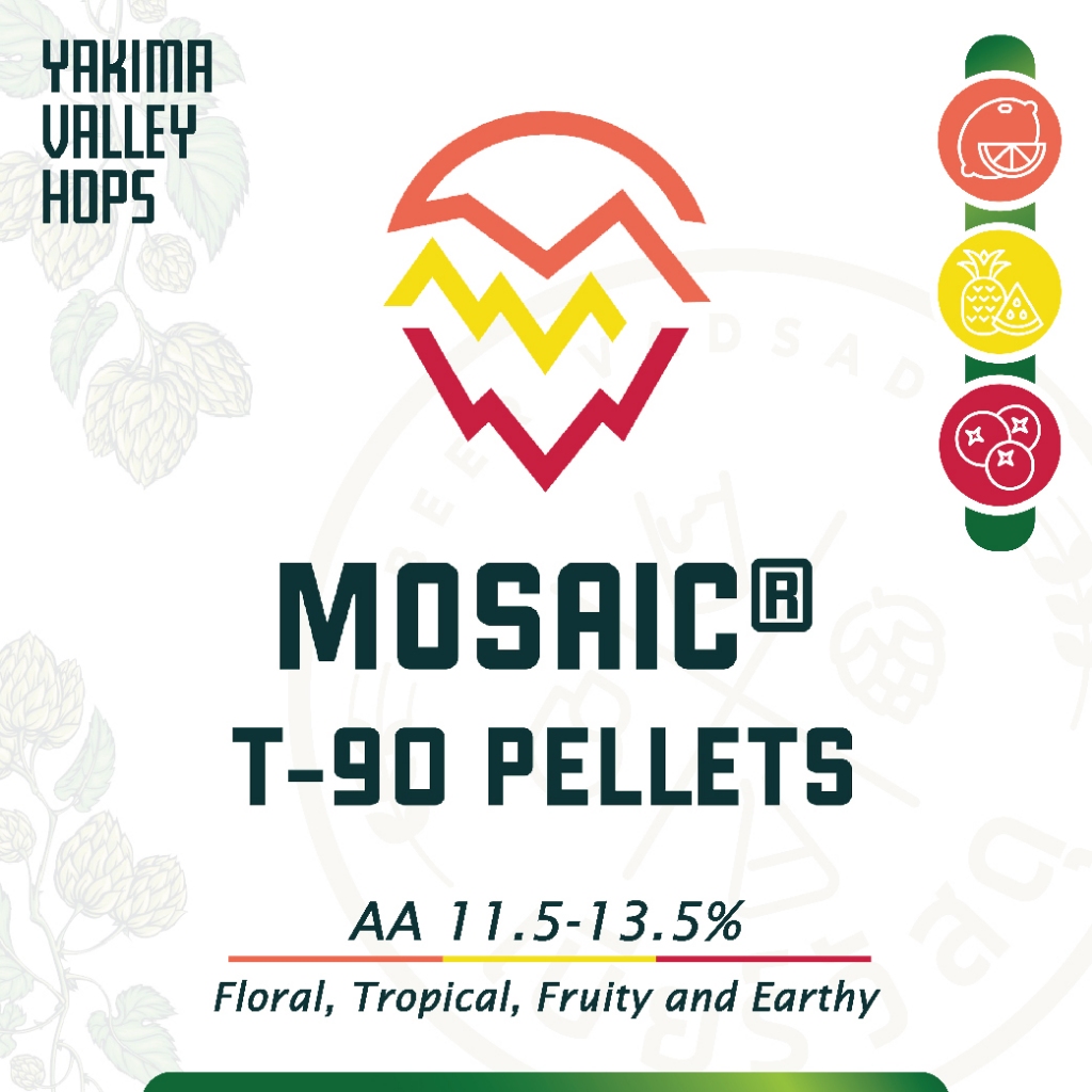 Mosaic Hops (56g) เพิ่มรสชาติผลเบอร์รี่