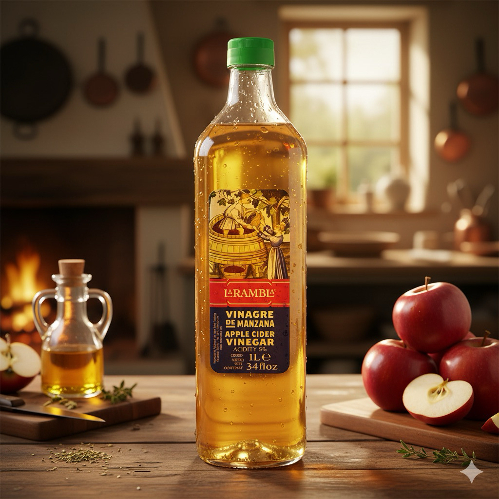 (Keto) แอปเปิ้ลไซเดอร์ เวเนก้า 1ลิตร  APPLE CIDER VINEGAR 1,000ml ( La Rambla)