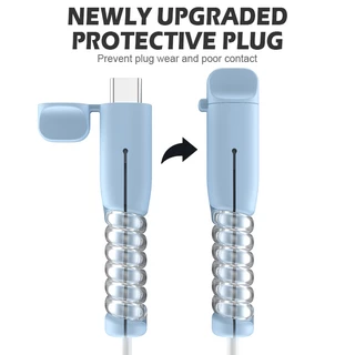 ตัวป้องกันสายข้อมูลAndroid/IP Type C/USB Charger Cable Protector USB to Type C ปลั๊กสายเคเบิล Anti Fracture ฝาครอบซิลิโค