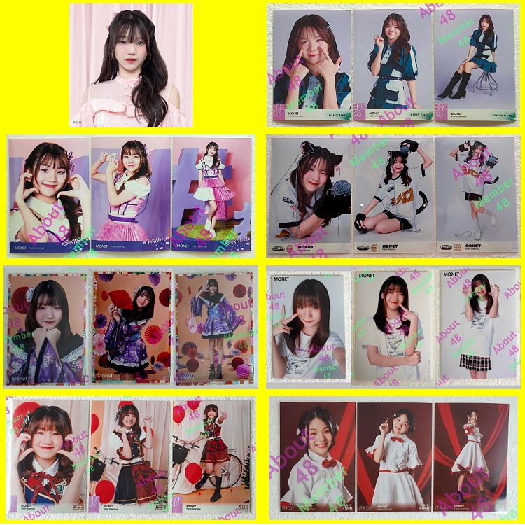 โมเน่ต์ BNK48 (1) Photoset คอมพ์ Colorcon Wink Green Flash First Rabbit Monet Bnk รุ่น3 (1) Comp