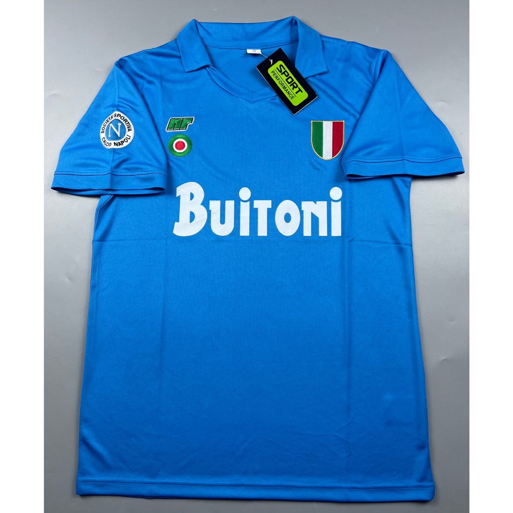 Sale เสื้อบอล ย้อนยุค AAA นาโปลี เหย้า Retro Napoli  Home Cecat