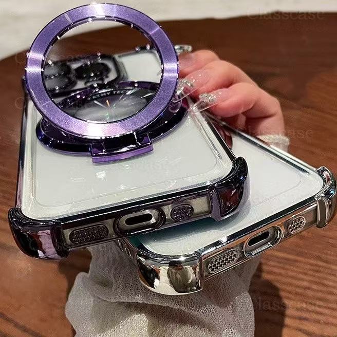 เคสขอบเงาพร้อมขา สำหรับ VIVO X200FE V60 V60Lite เคสกันกระแทก+ขาตั้งอักษร - รูปที่ 4